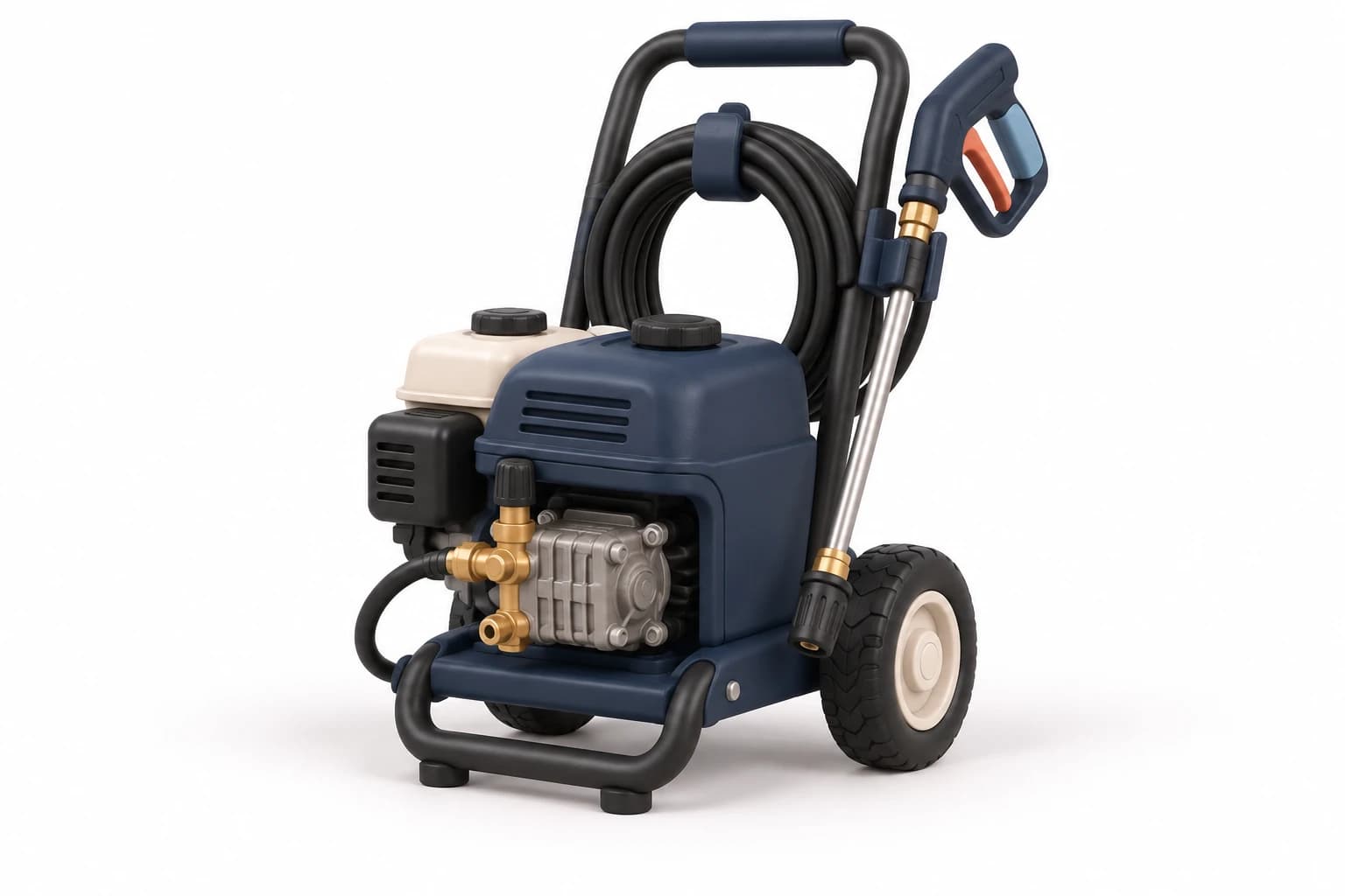 Illustration of a portable pressure washer.