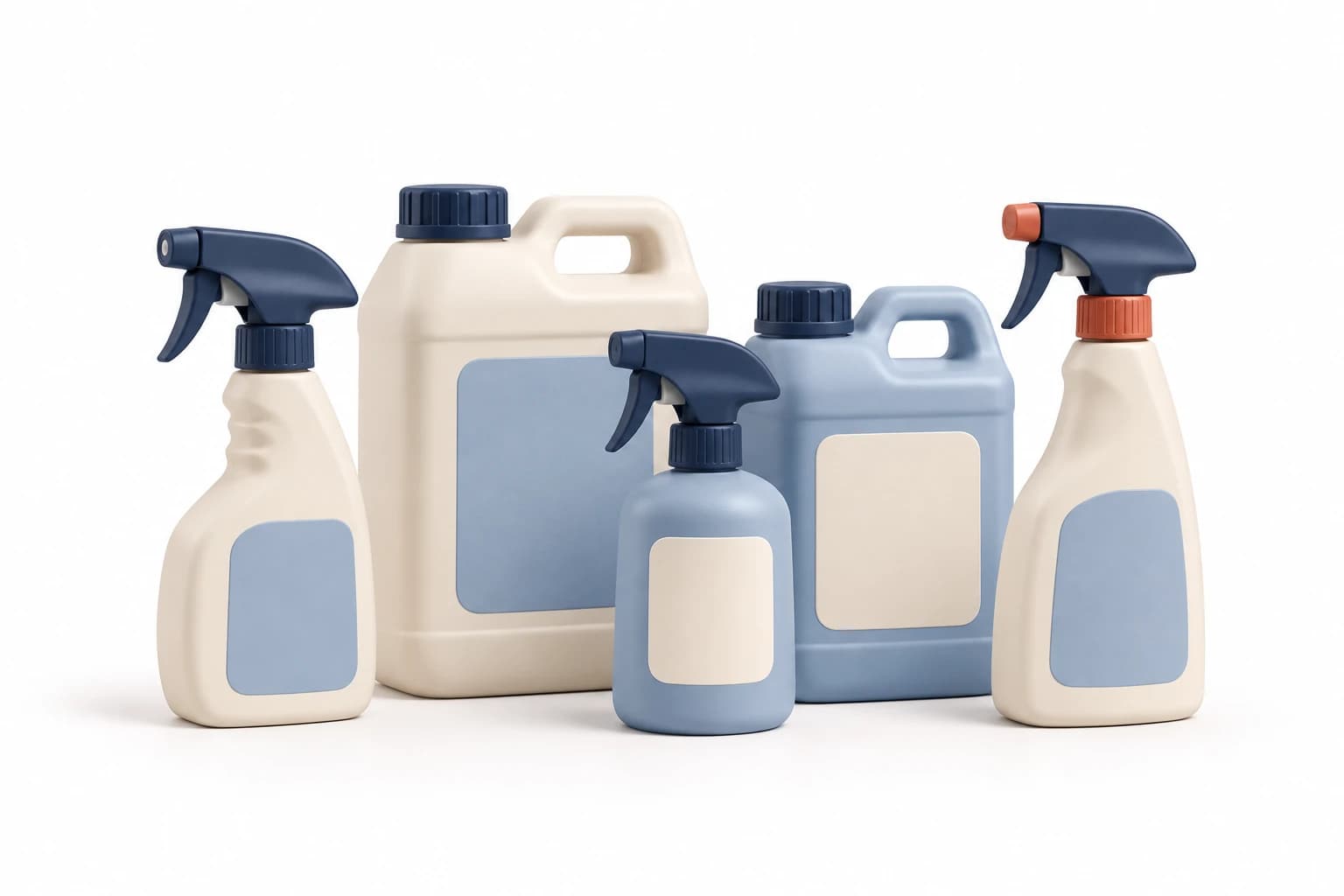 Illustration of detailing product bottles.